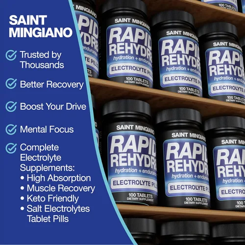Miniatura 7 de Rapid Rehydr8 - Suplementos de electrolitos – Ayuda en la prevención de calambres y apoya la resistencia muscular y la recuperación – 100 cápsulas