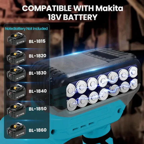 Miniatura 6 de bellaDimora Sierra caladora compatible con batería de 18 V, sierra caladora inalámbrica con luz LED de trabajo incorporada, bisel de 45 grados, 3