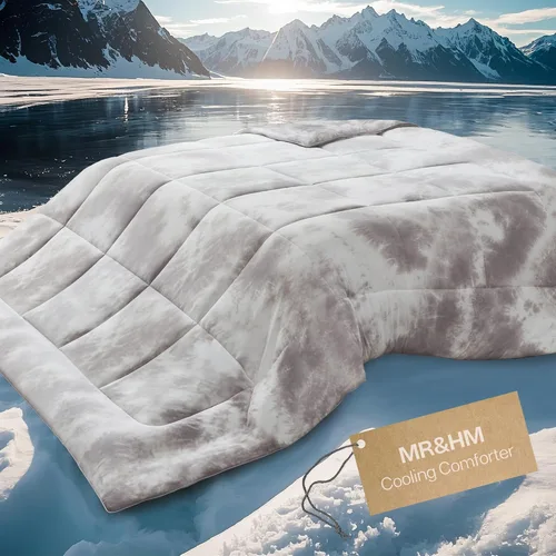 Miniatura 10 de MR&HM Edredón refrescante de tamaño Twin/Twin XL, manta de doble cara refrescante para personas que duermen con calor, ropa de cama sedosa