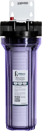 iFilters Sistema de filtro de sedimentos para toda la casa para suciedad, arena, limo, óxido y escamas, carcasa transparente, puertos de 3/4