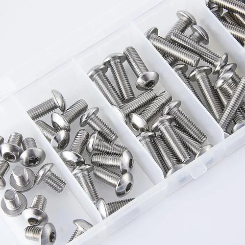 Miniatura 5 de Tornillos de cabeza de botón M5 x 0.315 in, 0.472 in, 0.630 in, 0.787 in, 0.984 in, acero inoxidable 304, unidad hexagonal Allen métrica, totalmente