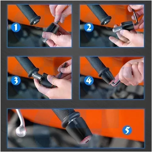 Miniatura 3 de Motocicleta para Suzuki Gixxer 150 Sf 250 Sf Gixxer 155 2020 2021 2022 Accesorios de motocicleta 0.866 in 7/8 pulgadas Agarraderas de mano de goma