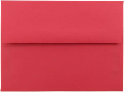 Miniatura 16 de JAM PAPER Sobres de invitación de colores A7 - 5 1/4 x 7 1/4 - Rojo Reciclado - Paquete de 50 (Pack of 50)