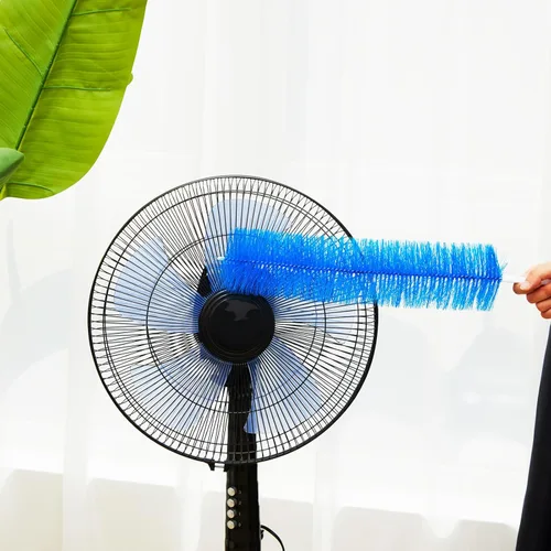 Miniatura 5 de Sliner 2 cepillos de limpieza de ventilador flexibles, limpiador de plumero reutilizable de telaraña, removedor de suciedad de cabeza de microfibra