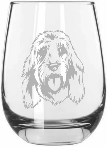 Miniatura 352 de Sakhalin Husky Dog - Copa de vino grabada personalizada de 15.25 onzas sin tallo