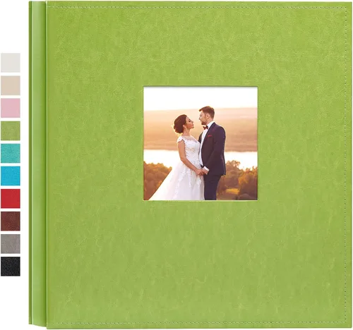 Miniatura 12 de potricher Álbum de fotos pequeño de 4 x 6 pulgadas, 200 fotos, cubierta de cuero, libro de fotos con 200 bolsillos horizontales para familia, boda