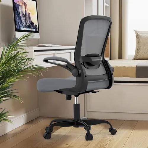 Miniatura 9 de Silla de oficina Mimoglad, silla de escritorio ergonómica con soporte lumbar ajustable, silla de computadora de malla de respaldo alto con Grafito