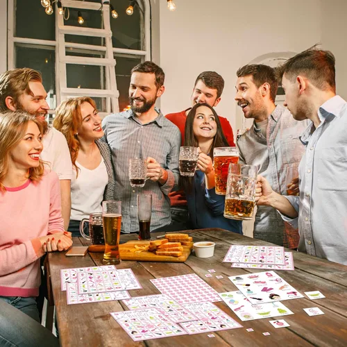Miniatura 4 de Disfuco Juego de bingo de spa para niñas, juegos de fiesta, tarjetas de bingo para adultos y niños, juegos de fiesta de pijamas, bingo
