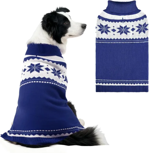 Miniatura 14 de Mihachi Suéter para perro, abrigo de invierno, ropa con rayas coloridas para clima frío, talla M