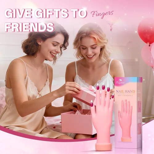 Miniatura 11 de Buqikma Mano de práctica de uñas para uñas acrílicas, mano de maniquí para práctica de uñas, flexible y flexible y flexible para práctica de uñas, 1
