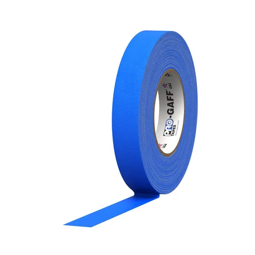 Miniatura 9 de ProTapes Pro Gaff Cinta de Gaffer de tela mate premium de 1 pulgada de ancho con adhesivo de goma, 11 mils de grosor, 55 yardas de longitud