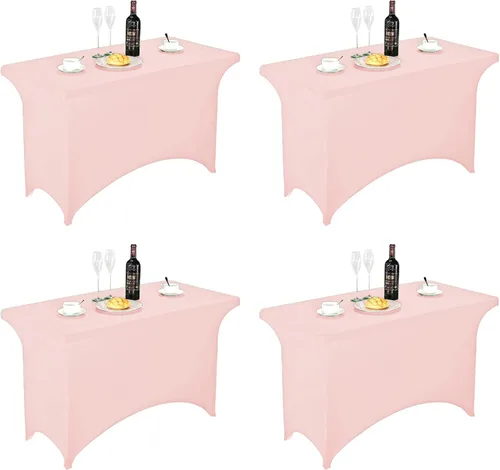 Miniatura 188 de FORLIFE - Funda de mesa de elastano, mantel ajustado de 4 pies para mesas rectangulares, funda elástica para patio, universal para bodas, banquetes