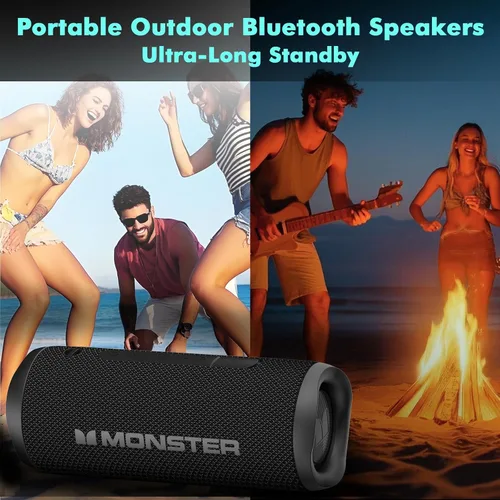 Miniatura 10 de Monster Altavoz Bluetooth, Altavoces Bluetooth Inalámbricos Portátiles para Exteriores, 60W True Wireless Stereo IPX8 Impermeable, Emparejamiento