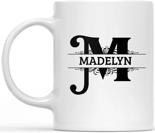 Miniatura 7 de Taza de café inicial con nombre personalizado para mujeres y hombres, regalos con monograma, taza de café personalizada con letras iniciales