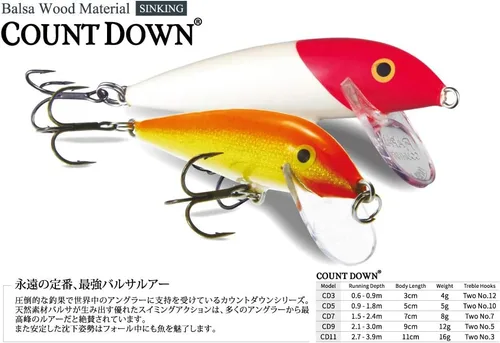 Miniatura 2 de Rapala Señuelos de pesca de cuenta regresiva de 3/16 oz Firetiger