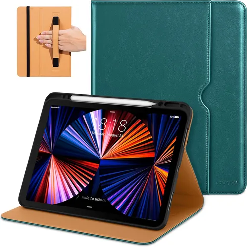 Miniatura 25 de DTTO para iPad Pro 12.9 6ª / 5ª / 4ª / 3ª generación Funda 2022/2021/2020/2018, Funda de cuero tipo folio con soporte integrado para lápiz Apple