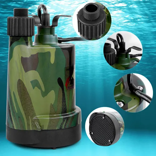 Miniatura 6 de TIGEROAR Bomba sumergible de agua de 120 V 1/4 HP 1800 gph, bomba de transferencia de agua sumergible con cable de 10 pies y adaptador de manguera