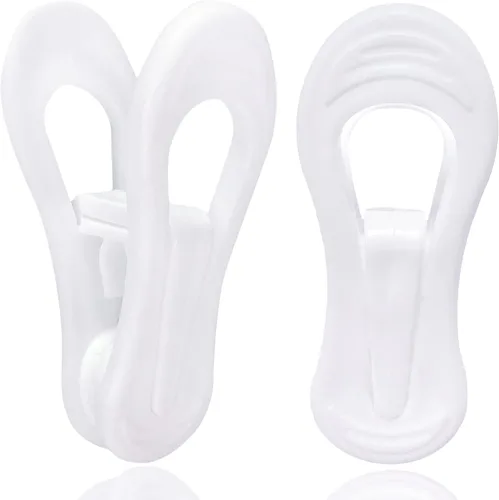 Miniatura 7 de TOFIIGREM Clips de colgador negros 30 PIEZAS, clips de perchas de plástico perfectos para perchas de terciopelo de plástico, pines para ropa