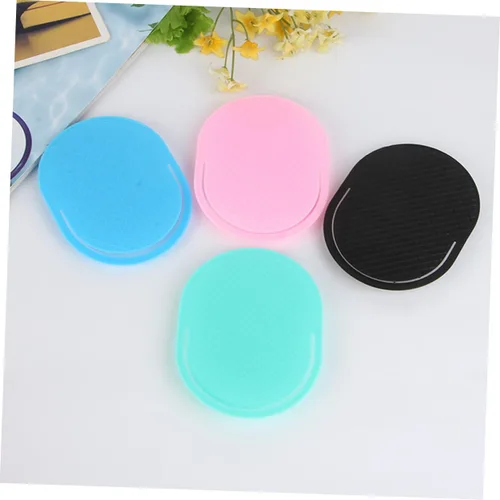 Miniatura 2 de 12 cepillos portátiles para el cabello y masajeador del cuero cabelludo, peine de masaje de dedo negro para hombres, cepillos de champú