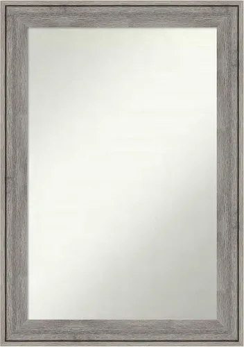 Miniatura 324 de Amanti Art Espejo de pared personalizado no biselado (24.5 x 24.5 pulgadas), marco gris marrón alta, varios tamaños personalizados, espejo de baño