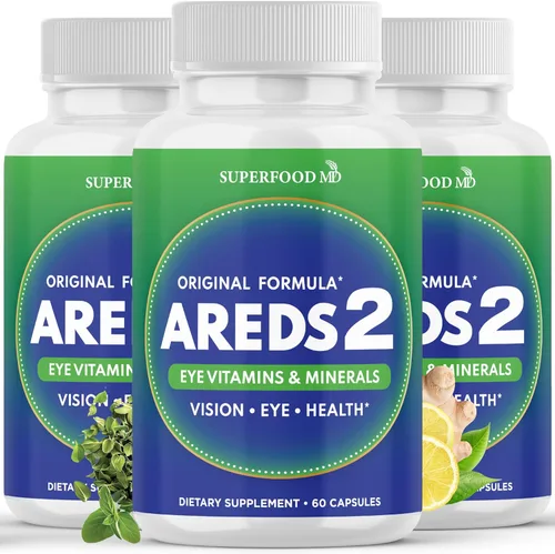 Miniatura 8 de AREDS 2 Suplemento de vitaminas y minerales para ojos, contiene luteína, vitamina C con cobre añadido, 120