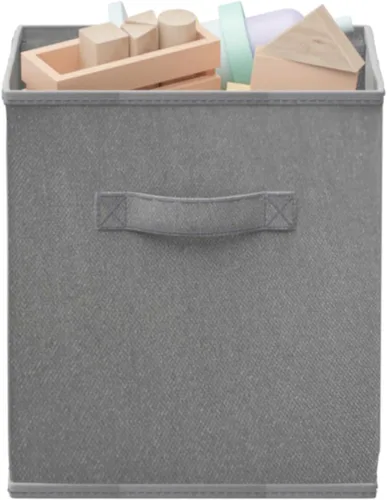 Miniatura 7 de Estantería para niños, estante para libros para niños con cajones de tela plegables, organizador de almacenamiento de juguetes, estantería para Gris
