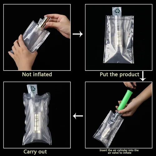 Miniatura 4 de Bolsa inflable de plástico transparente con cojín de bomba gratis, bolsa de embalaje de aire, bolsa de bloqueo de cojín inflable de aire, bolsa