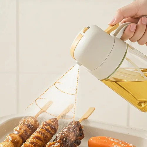 Miniatura 5 de Dispensador de aceite para cocina, pulverizador de aceite de oliva 2 en 1, dispensador de aceite de oliva para cocinar para freidora de aire