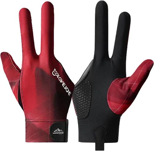 Miniatura 9 de Guantes de billar para mano derecha, guantes de billar de 3 dedos, guantes de billar para taco de piscina, guantes de billar transpirables de secado