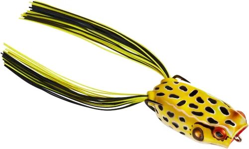 Miniatura 2 de BOOYAH Poppin' Pad Crasher Señuelo de Rana de Cuerpo Hueco Topwater para Pesca de Lobina con Anzuelos Sin Enganches Rana pantanosa