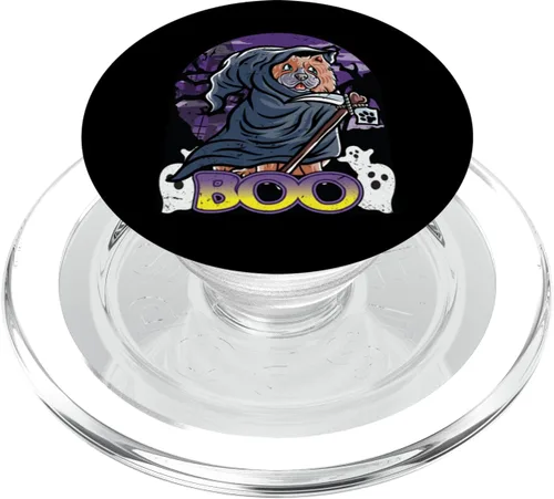 Chow Chow Happy Halloween Costume Grim Reaper PopSockets MagSafe PopGrip for iPhone