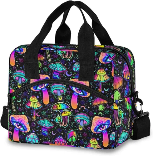 Miniatura 16 de Bolsas de almuerzo coloridas de conciencia sobre el autismo para mujeres y hombres, lonchera aislada reutilizable, correas de hombro ajustables