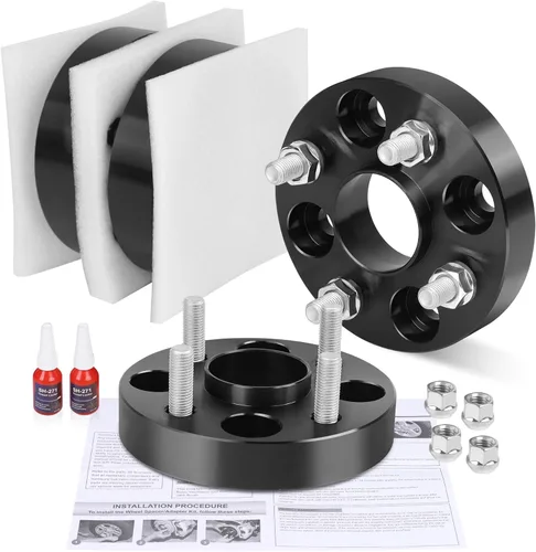 Miniatura 7 de FLYCLE Espaciadores de rueda centrados de 1 pulgada de 0.157x3.937 in para Civic 1980-2005, Mini Cooper 2001-2005, espaciador de rueda forjado 4x100