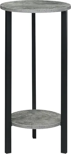 Miniatura 10 de Convenience Concepts Graystone - Soporte para plantas de 2 niveles de alto de 31 pulgadas, soporte industrial para plantas, jarrones y antigüedades