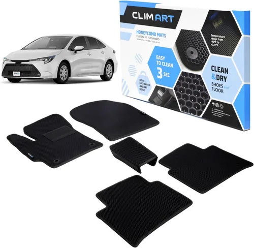 Miniatura 9 de CLIM ART Honeycomb FL051417021 - Alfombrillas de automóvil de ajuste personalizado para Honda CR-V 2017-2021, primera y 2ª fila, alfombrillas