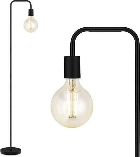 Miniatura 12 de Lámpara de pie BoostArea, lámpara de pie industrial blanca, lámpara de pie de 63 pulgadas, enchufe E26, interruptor de encendido/apagado para pie