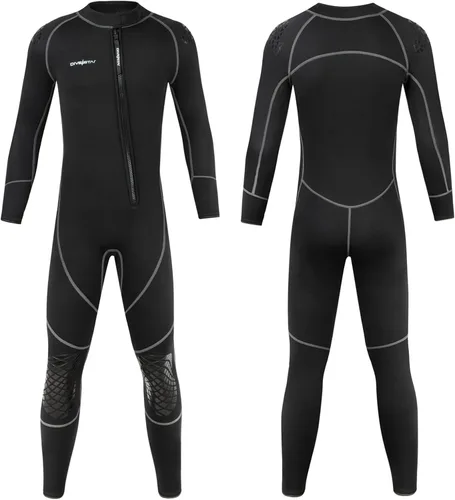 Miniatura 7 de Trajes de neopreno de 0.118 pulgadas para hombres y mujeres, con cremallera frontal/trasera, traje de buceo de cuerpo corto y completo para buceo