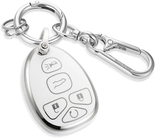 Miniatura 12 de para Buick - Funda para llavero con llavero de cuerda trenzada metálica anti-pérdida mejorada, carcasa suave de TPU exquisita para Avenir Envision