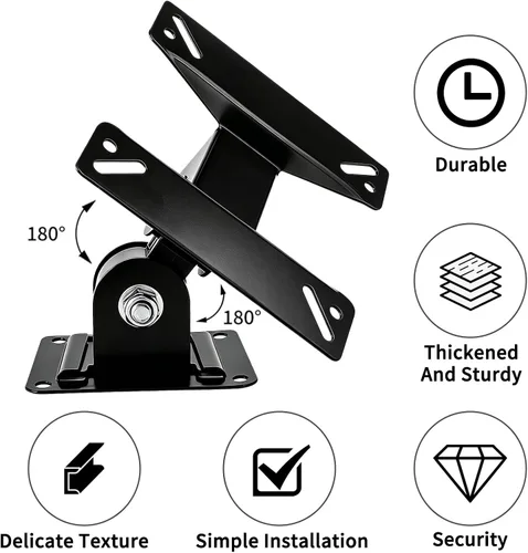 Miniatura 6 de Soporte de pared para monitor de TV con articulación giratoria para la mayoría de televisores de pantallas planas LED LCD de 14 a 24 pulgadas, VESA