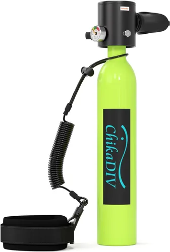 Miniatura 12 de Mini tanque de buceo de 0.5 L con 5-10 minutos, tanque de oxígeno portátil para buceo, equipo de tanque de pulmón de respiración, equipo submarino
