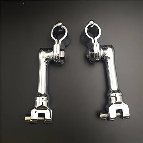 Miniatura 5 de SMT-Kit de montaje de clavijas de carretera ajustables en ángulo largo cromado compatible con cualquier bicicleta con tubo de marco de protector