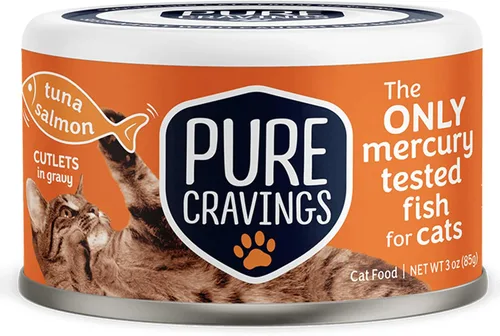 Miniatura 8 de Pure Cravings - Alimento húmedo para gatos en lata, filetes de atún en salsa, 100% probado sin mercurio, pescado húmedo en lata para gatos, sin