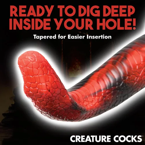 Miniatura 7 de CREATURE COCKS King Cobra - Consolador de silicona para hombres, mujeres y parejas. Firme y flexible, base de succión fuerte, consolador