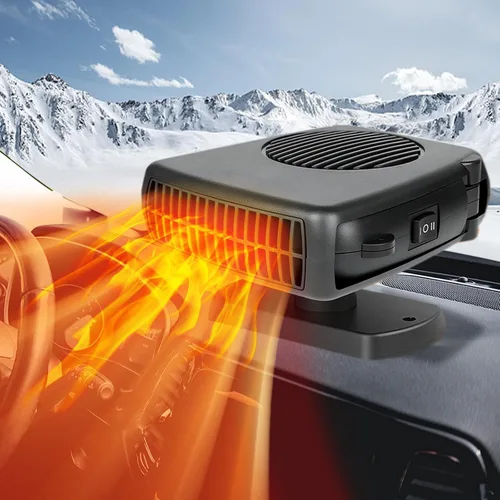 Miniatura 5 de Calentador de coche, calentador de coche portátil de 12 V 200 W que se conecta al encendedor de cigarrillos, descongelador para parabrisas
