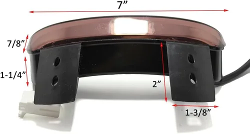 Miniatura 3 de MISS MOLY Señales de Giro LED Rojas para Motocicleta Luz Trasera Cafe Racer Parachoques Trasero Borde Freno Lente ahumado