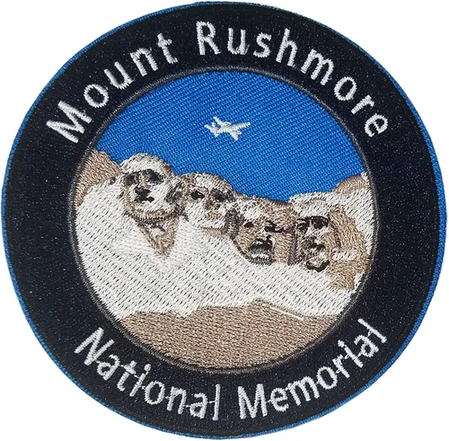 Mount Rushmore National Memorial Parche bordado de 3.5 pulgadas para planchar o coser, decorativo, vacaciones, recuerdo, apliques de recuerdo para
