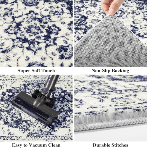 Miniatura 3 de Pauwer Alfombra de pasillo de 2 x 10 pies, alfombra larga lavable de cocina, alfombra de pasillo vintage de granja, alfombra suave para dormitorio