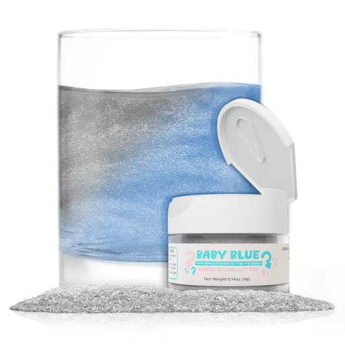 Miniatura 28 de Brew Glitter - Purpurina comestible para bebidas, cócteles, cerveza, adornar bebidas Certificado Kosher y Halal 100% comestible y de grado Azul