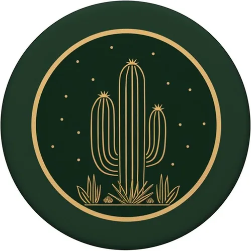 Miniatura 3 de Desert Cactus Cactus Aloe Minimalista Diseño Estético Moderno PopSockets Estándar PopGrip