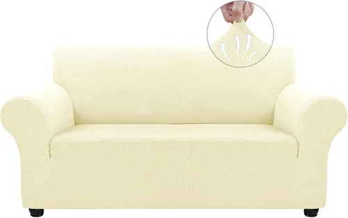 Miniatura 24 de Asnomy Fundas de sofá para sofá de 2 cojines, fundas elásticas para sofá biplaza, protector de mascotas, fundas de muebles para perros y gatos, tela